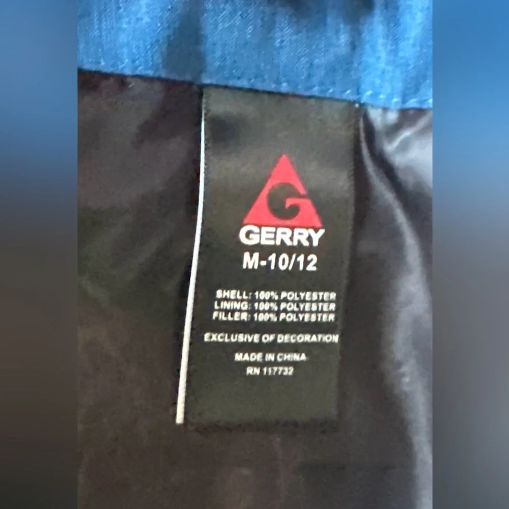 Gerry Ski‎ Jacket Youth Boys M-10/12 Blue Full Zip Hooded Winter Snowboard Coat